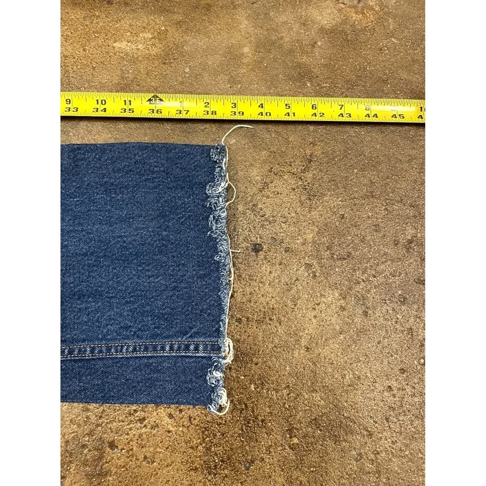 Vintage Levi's 517 Bootcut Jeans Mens 33x34 Blue Denim Distressed Cotton Raw Hem